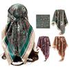Cashew Flower Pattern Women's Headscarf Silky Smooth Middle East Shawl Arabic Square Scarf  Outdoor