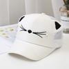 Children Big Bow cartoon Baseball Cap Cute Girls Pearl Snapback caps Sun Caps Mesh Rabbit Ear UV Protection Summer Hats boy