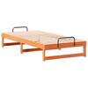 Brown Bed Frame 90 x 190 cm Solid Pine Wood