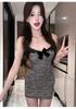 French Bow Small Fragrant Wind Suspender Waist Temperament Design Short Skirt Summer