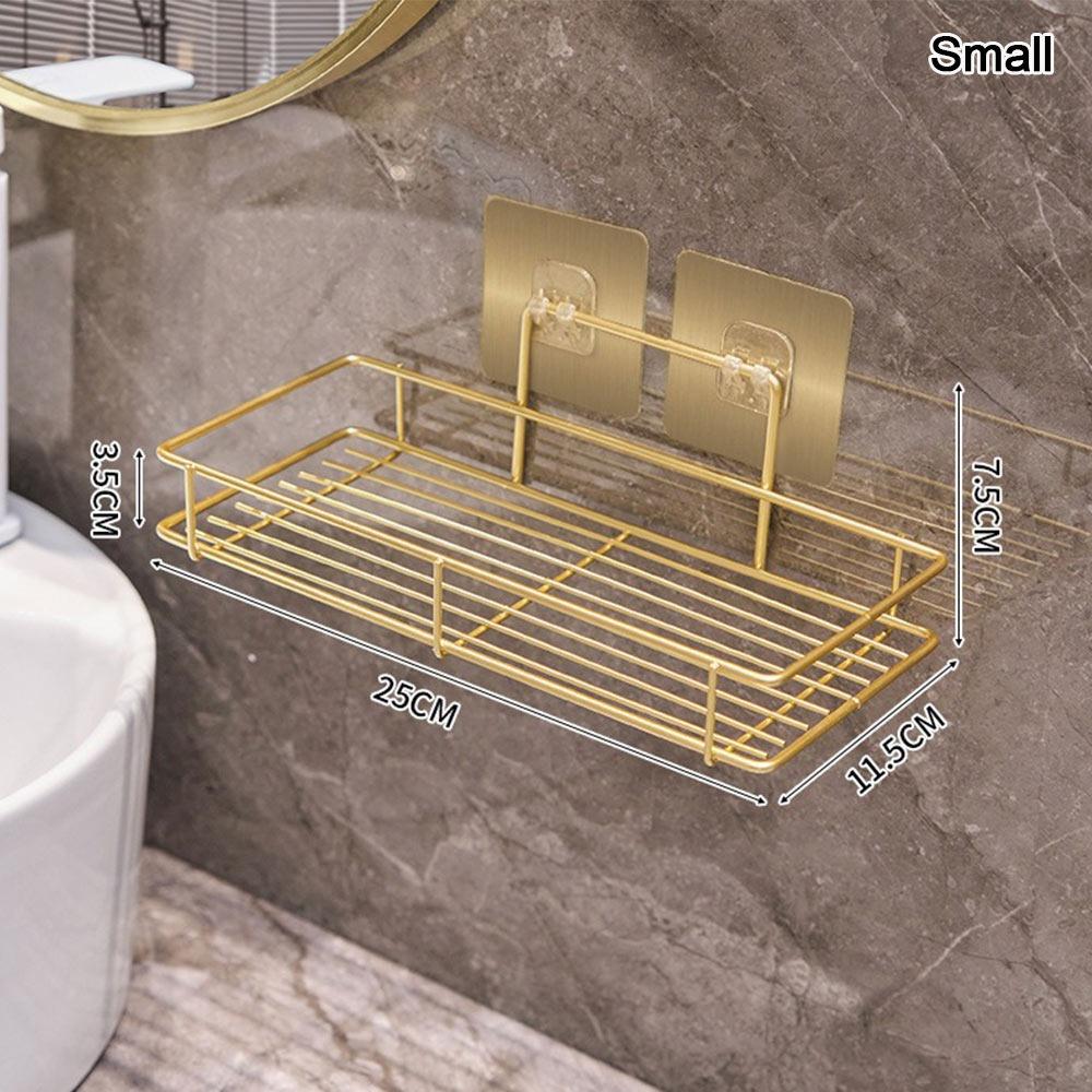 Metal Cosmetic Storage Shelf Wall Mounted Sanitary Organizer Shelf Bathroom Storage Rack  Household