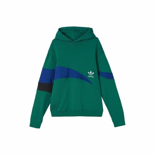 adidas Originals Colorblock Pullover Hoodie for Men, Green S зелёный