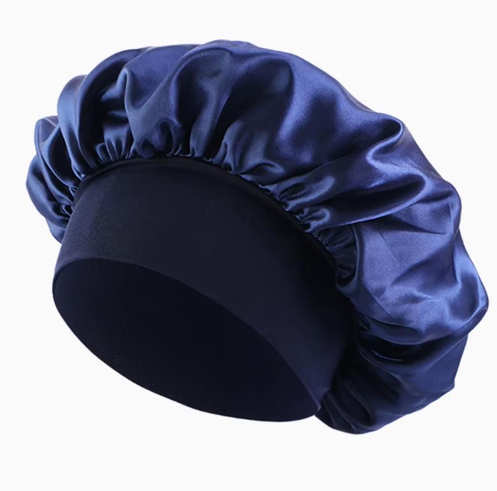 Grenzüberschreitende Elastische Satin-Schlafmütze mit breiter Krempe für Haarpflege und Wochenbettgebrauch für Frauen