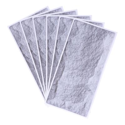 6Pcs Retro Stone Pattern Matte Wall Sticker 3D SelfAdhesive Wallpaper Background Decal