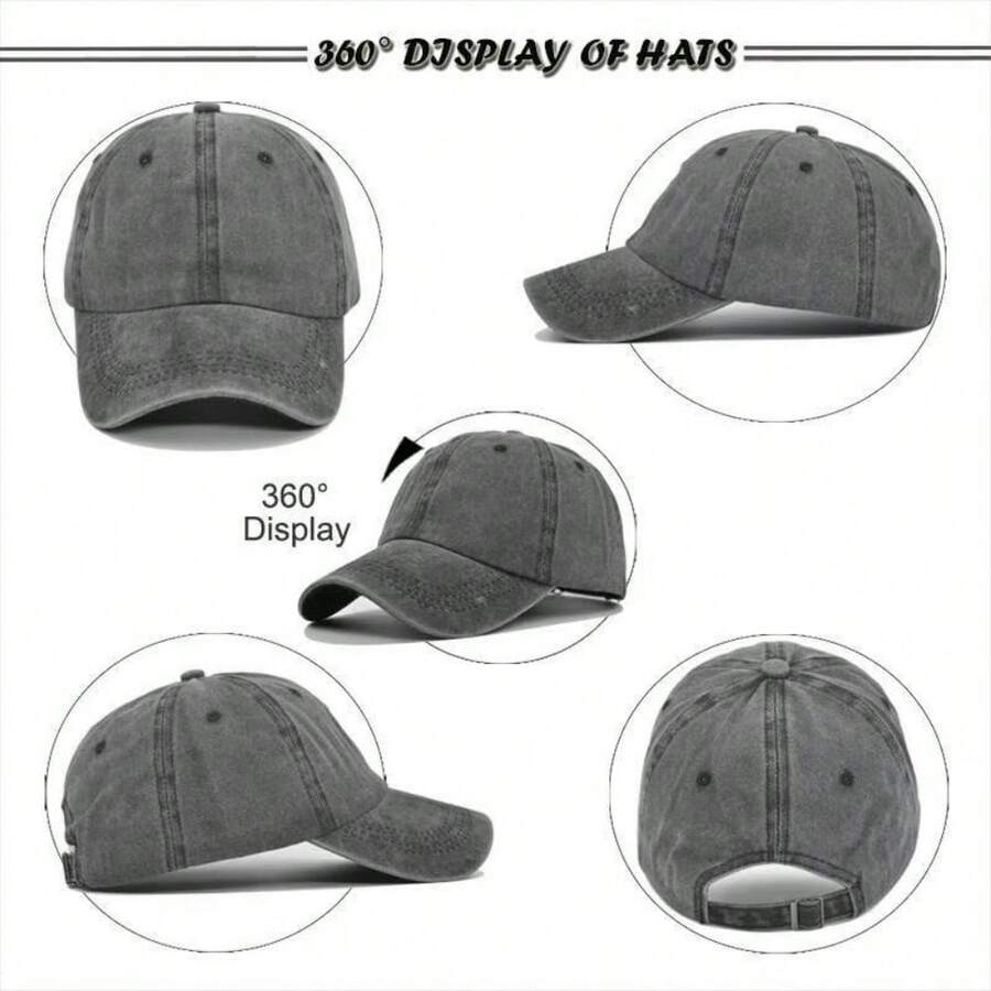 Cotton Baseball Cap For Adults Breathable Sun Hat Casual Summer Outdoor Accessory