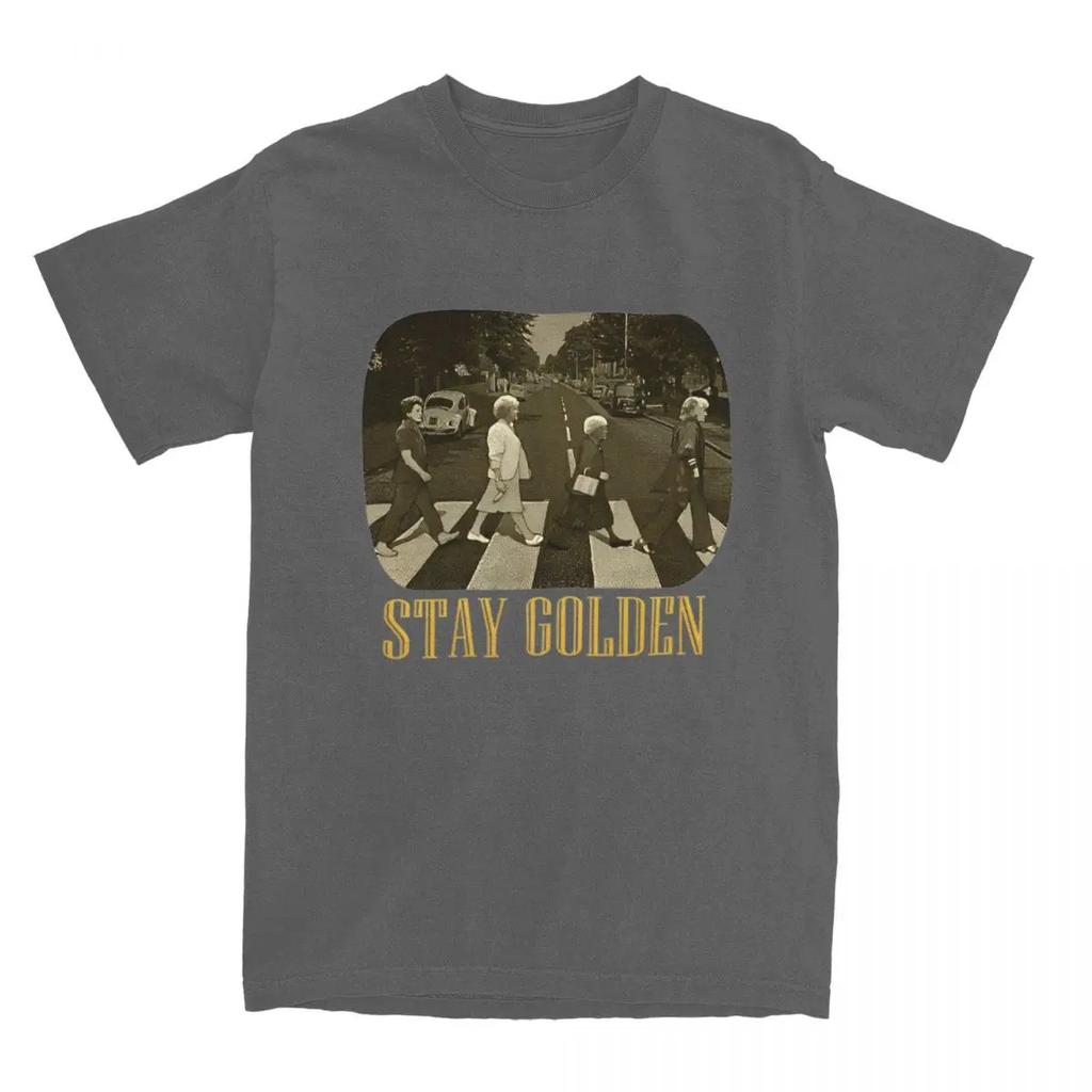 Summer Golden Girls T Shirt Men Women's Pure  Funny Stay Golden Abbey Road Tee Shirt Short Sleeve Clothing