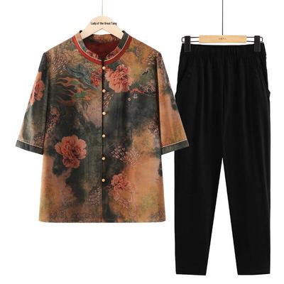 Datang Madam Elegant Stand Collar Shirt Set
