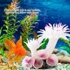 Fish Tank Silicone Coral Concrete Base Simulation Plant Decoration Aquarium Ornaments White