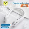 Portable USB Rechargeable Leafless Neck Fan with Adjustable Soft Rubber and Silent Turbine for Outdoor Use