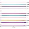 23 Pieces Tunisian Crochet Hooks Set Plastic Cable Afghan Crochet Hook Cable With Bead Carbonized Bamboo Needle Hook