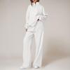 Women's Off Shoulder Long Sleeve Knit Two Piece Set Hollow Out Color Casual Outfit