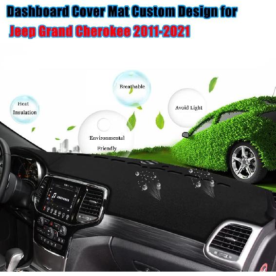 Dashboard Cover Dash Cover Mat Pad Carpet Custom for Jeep Grand Cherokee 2011-2021 Accessories(NOT for Jeep Cherokee & Grand Cherokee L) Anti-Skid