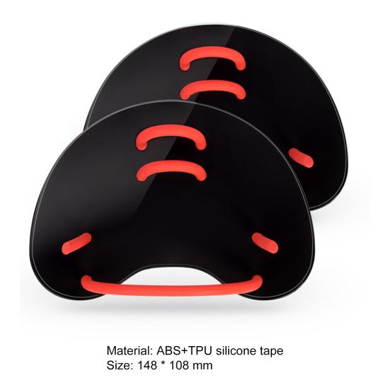 1 Pair Swimming Paddles Non-slip Adjustable Good Elasticity Soft Environmental Protection Training Correction