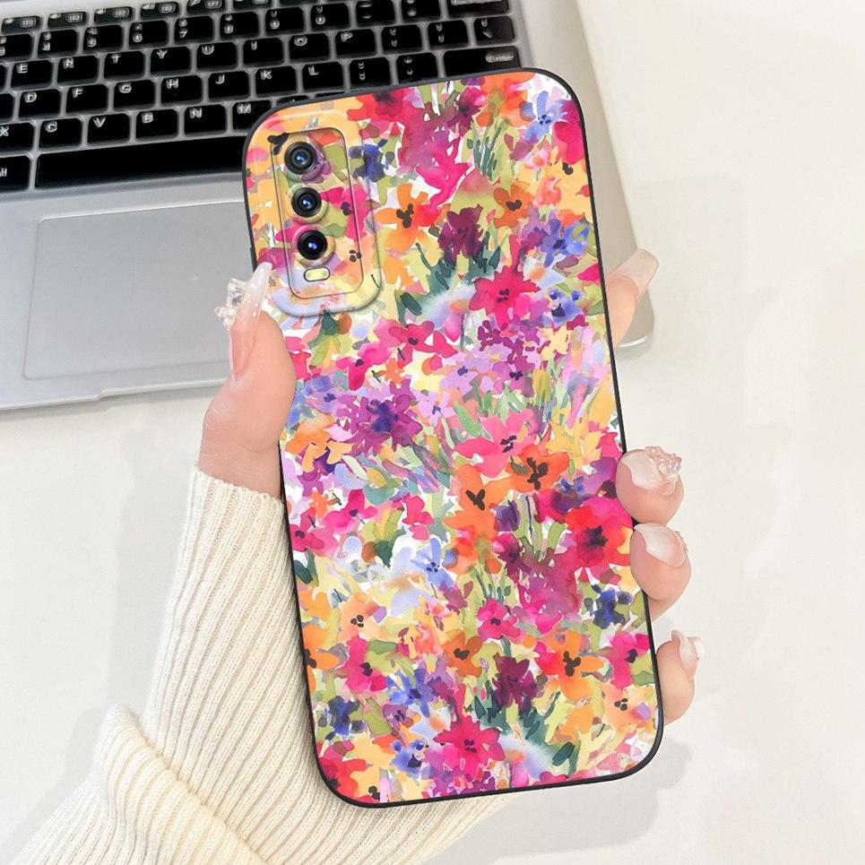 Per Vivo V2027 V2028 V2029 Cover Posteriore Vivo Y11S Y12s Y12a Y20 Y20s Y20i Custodia Girly Fashion Funda Bumper Morbido in Silicone Liquido