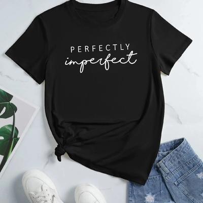 Casual Fashion Top Shirt Letter Print Short Sleeve T-Shirt Round Neck T-Shirts Women's Clothing My Body My Choice Harajuku