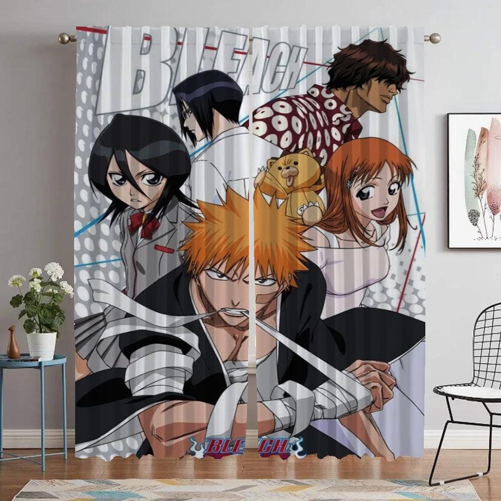 Vorhänge für Innenräume für Kamera BLEACH Fenster Vorhang für Zimmer 2 Paneele Halloween Dekoration Raumteiler Jalousien Wohnen Küche