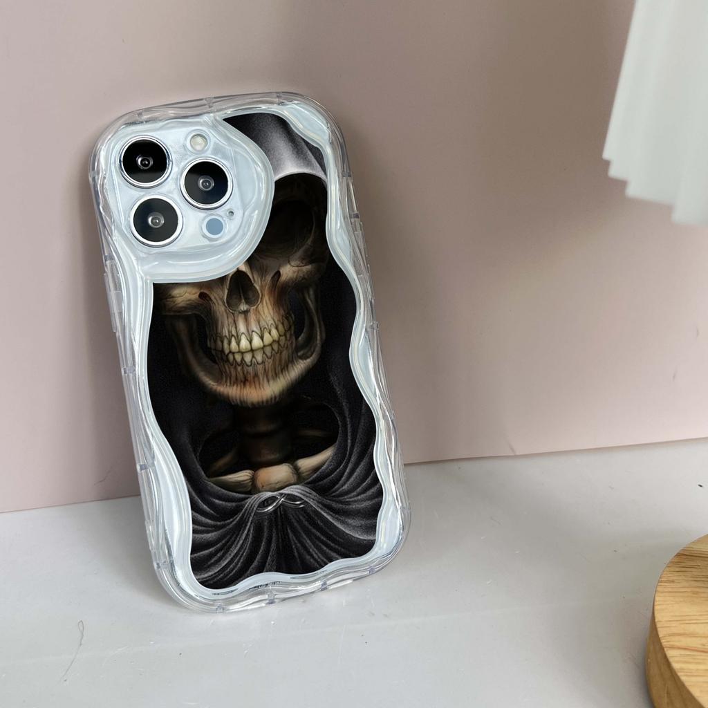 LZ13 Death Prayer Grim Reaper Skull Clear Soft Wave Phone Cases for iPhone 15 13 Pro Max 12 mini 14 8 Plus XS Max XR 6 Protection Back Cover