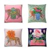 Pc Tiger Cheetah Print Cushion Cover Soft Polyester Preppy Chinoiserie Chic Style for Sofa Bedroom Living Room Home Decor