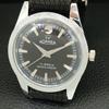 HAND-WINDING SWISS MENS REFURBISHED VINTAGE BLACK COLOR DIAL WATCH a707179-1