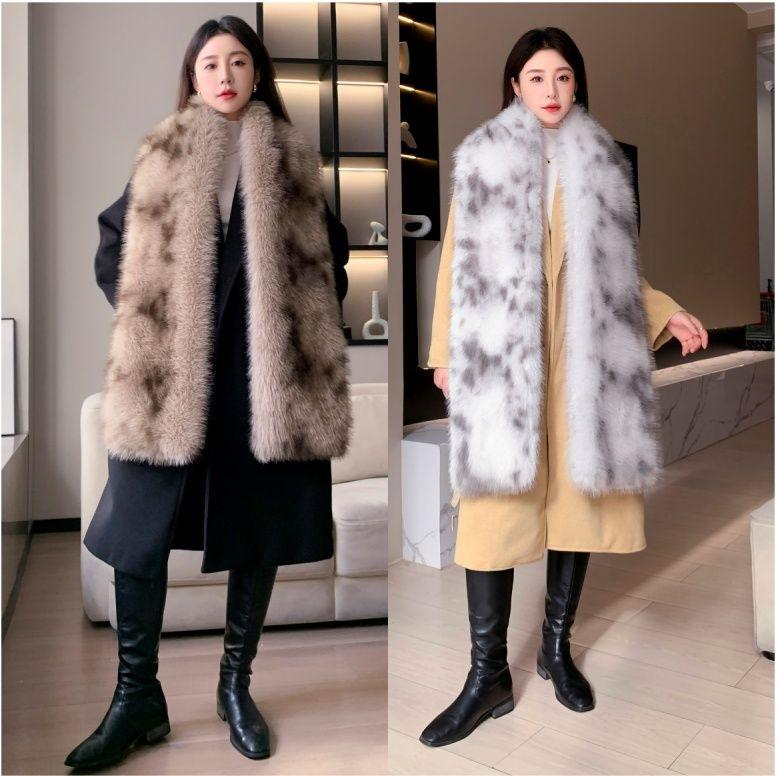 Thickened Original Design Retrostuffed Lazy Winterheattech Scarf Fashionableeasiest for Match Scarf Women's Scarves