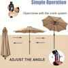 9ft Outdoor Patio Umbrella with Push Button Tilt and Crank Handle, Outdoor Patio/Market Table Umbrella, UV Protected, Waterproof