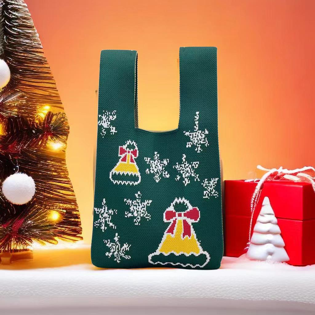 Knitted Christmas Candy Gift Tote & Handbag