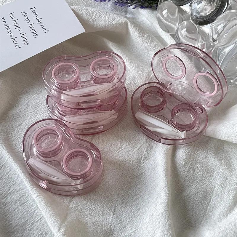 

1PCS Contact Lens Box Portable Contact Lenses Case Pink colour Lens Care Box Storage Box Plastic Contact Lens Companion Box