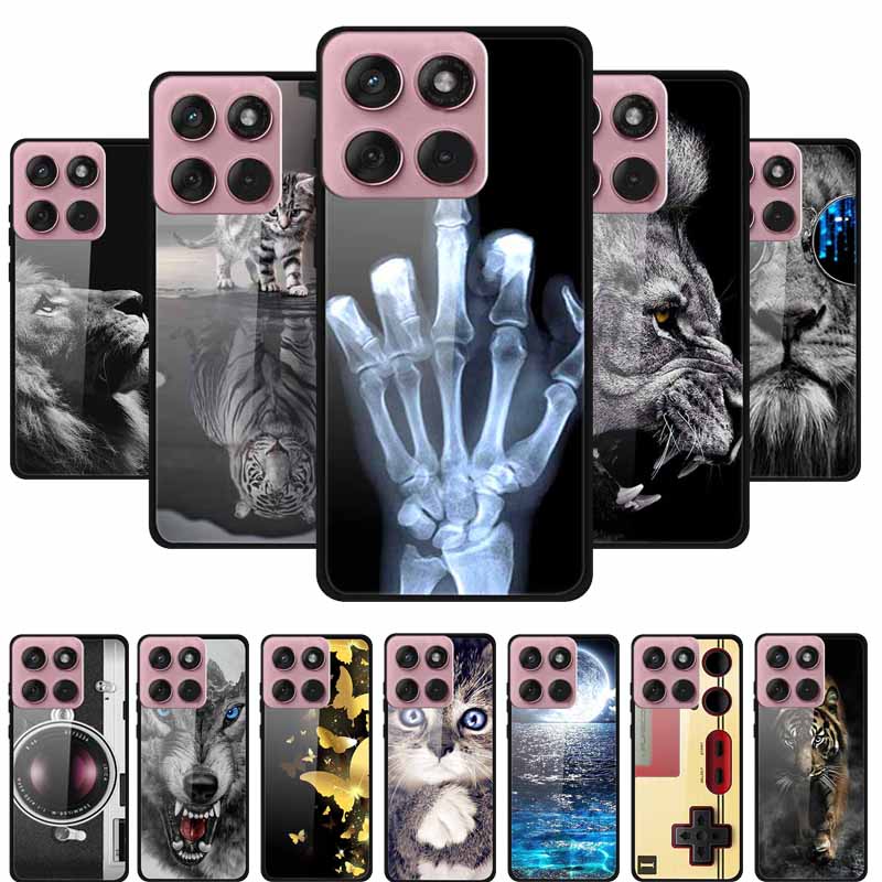 For Motorola Edge 60 60s 5G Case Hard Back Cover Tempered Glass Case For Motorola Edge 60 Fusion Phone Case Soft TPU Bumper Para