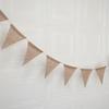Birthday Linen Banner Multicolor Triangles Flags Hanging Pennant Decor Birthday Party Favor