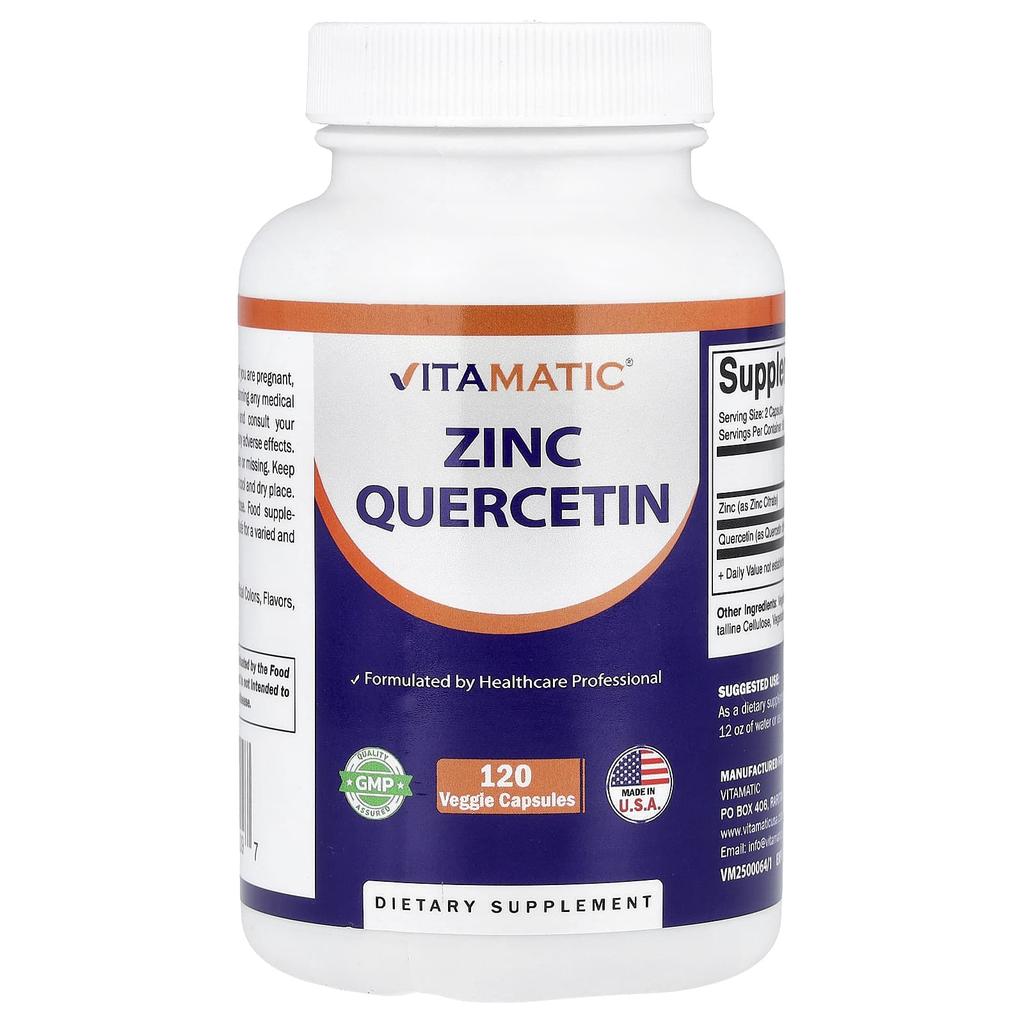 Vitamatic Zinc Quercetin, 120 Veggie Capsules