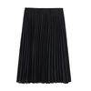 Solid Color Elastic Waist Half Length Skirt Solid Elastic Waist Skirt