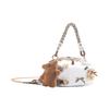 Dior [Personalisierte Kosmetiktasche] Ding Duo Niedlicher Bär Angriff Niedliche und Lustige Puppe Kindliche Persönlichkeit Lässige Tägliche Pendler Leinwand Aufbewahrungstasche