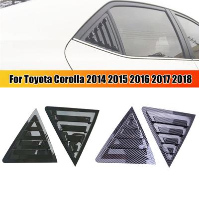 For Toyota Corolla 2014 2015-2018 ABS Plastic Rear Window Quarter Louver Scoop Cover Side Vent Trim Car Adhesive Accessories
