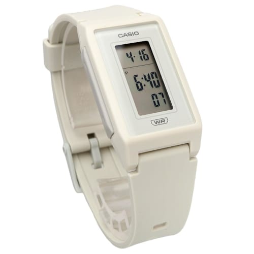 Casio CASIO Pop Digital Watch Biomass Plastic LF-10WH-8 Ladies Matte Ivory Overseas Model