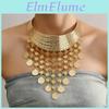 Punk Metal Pattern Exaggerated Collar Exaggerated Fringed Collar