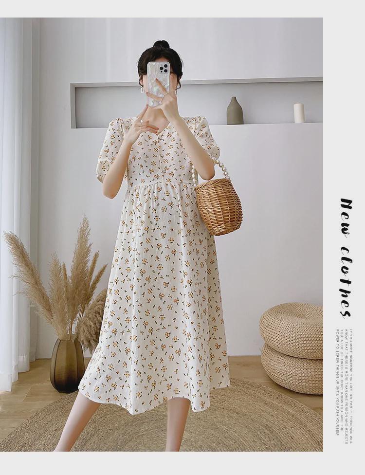 Rochie midi de vară, cu mâneci scurte, ocazională, care sfidează vârsta