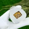 Sisters Day Deal 925 Silver Cushion Mariam Jasper Gemstone Bezel Mother Pendant