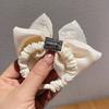 Korean Elegant Bow Scrunchies Women Girls Elastic Hair Rubber Bands Accessories Tie Hair Rope Headdress Headwear Ornament