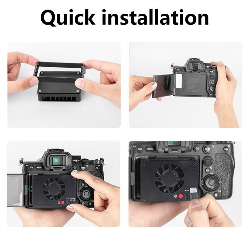 Universal Camera Fan Coolers Cooling Fan Heat Sink for A7M4,A7cIl,ZV11,ZVE10,ZVE1,A6700,R6,Camera For Live Streaming