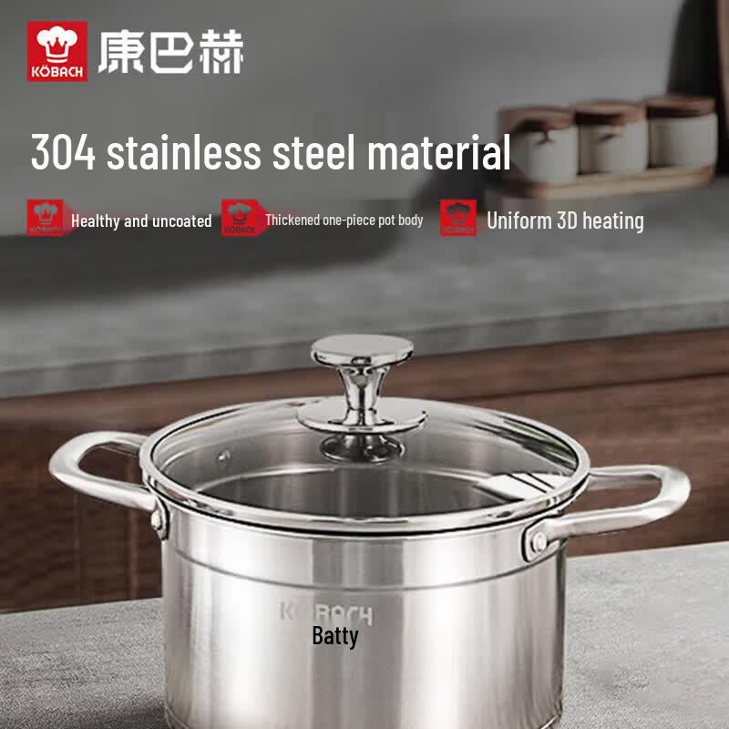 KOBACH 304 Stainless Steel Soup & Stew Pot