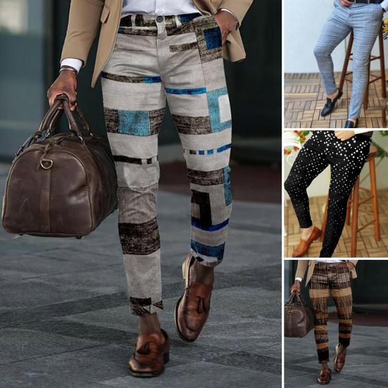 

Бизнес Брюки Прямые Slim Fit Все Матчи Молния Мужчины Бизнес Брюки Повседневная одежда