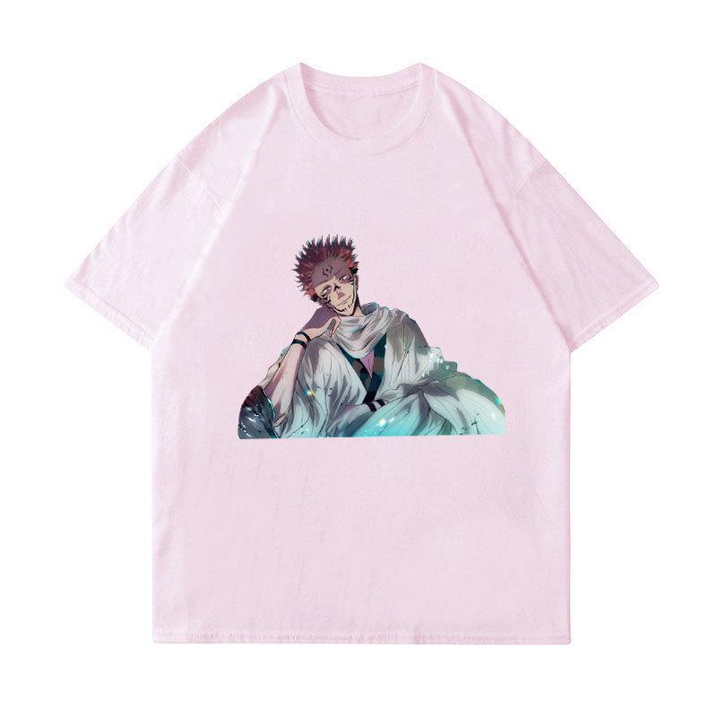 Harajuku Anime Jujutsu Kaisen Gojo Satoru Summer T-shirt Manga Graphic Tops Tees Shirt Cosplay Cotton Cartoon Tshirts Unisex Casual Streetwear