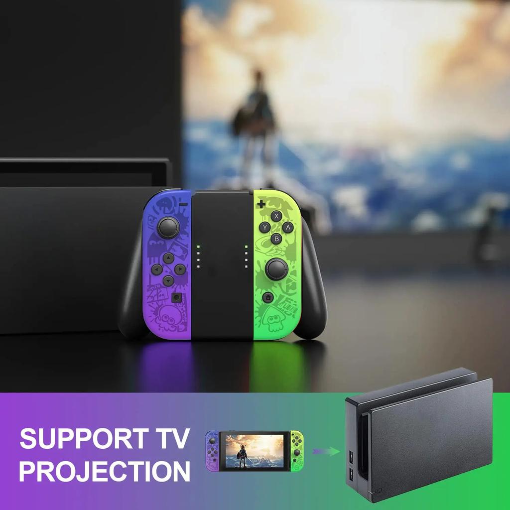 For Switch Joy Pad Joy Con Joy Cons Switch OLED Joycons Trådløs kontroller Joystick Bluetooth Gamepad med stropper for