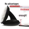 Men's Plus Velvet Thick Plush Winter Ear Warmers with Solid Color Rear-Worn Design for Cold Protection