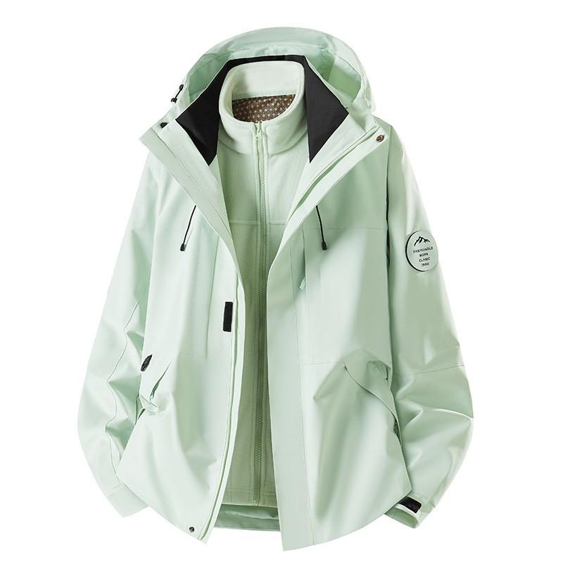 Womens 3-in-1 Hiking Jacket 2026 Lightweight Windproof Outdoor Shell With Removable Fleece Liner Small Stature