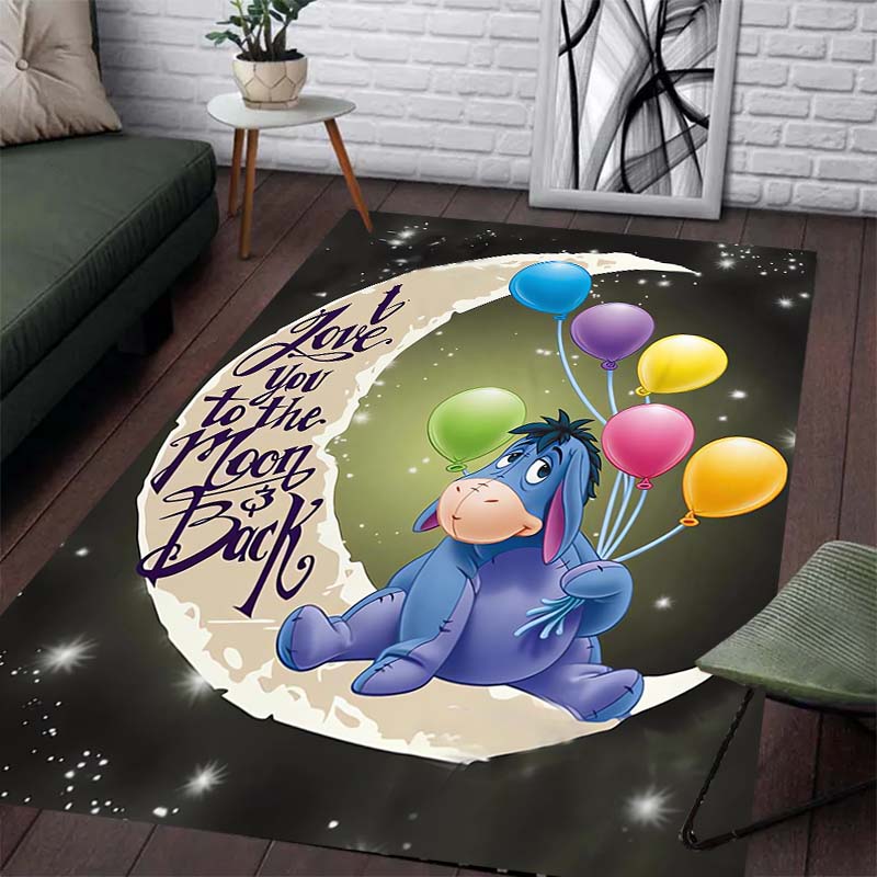 

Purple Eeyore Pattern Pajama Rug - Non-slip Kitchen Mat, Outdoor Rug, Home and Bedroom Decor, Yoga Mat, Birthday Gift. 60x90cm
