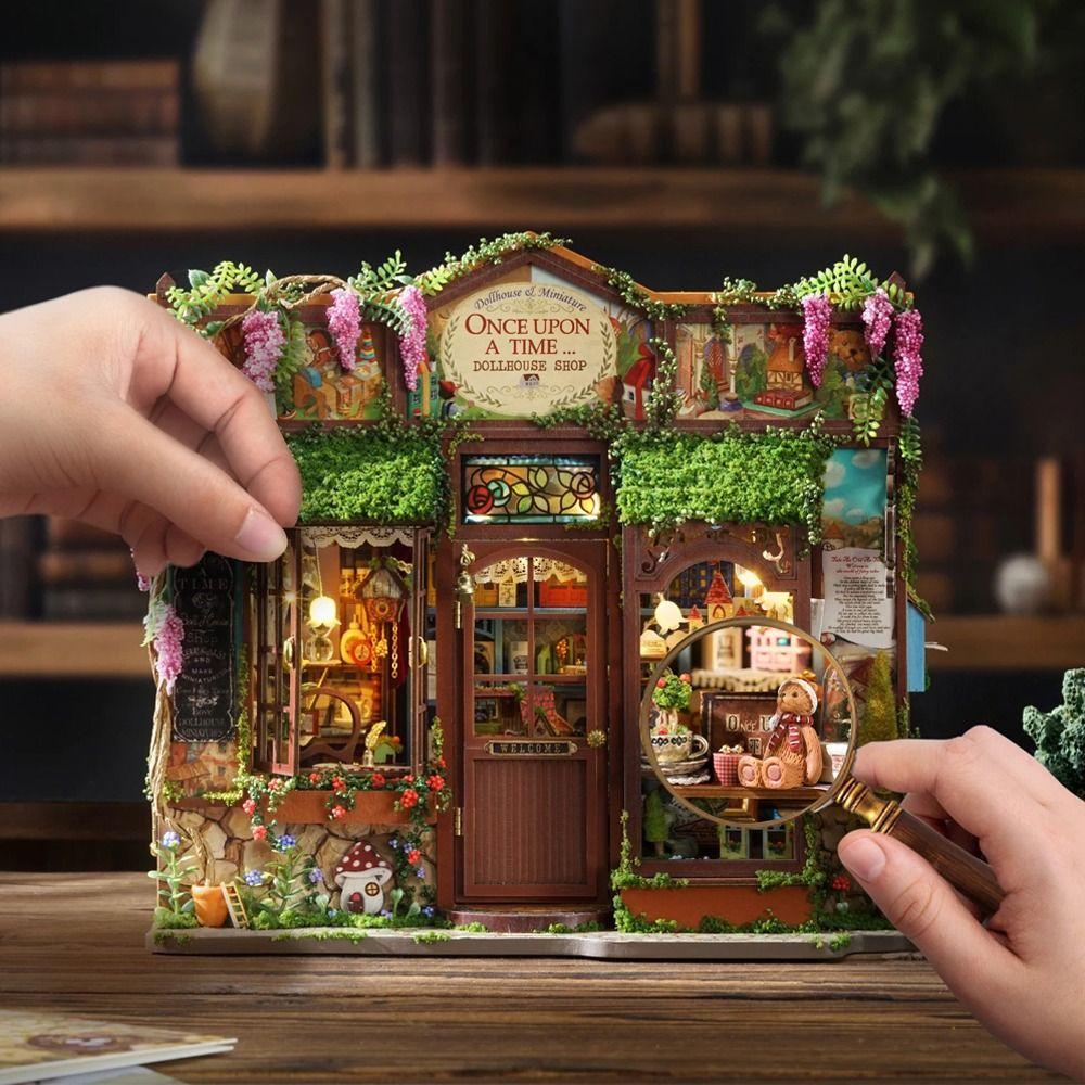 Wooden Micro House 3D Puzzle Assembly Building Model  Room Bedroom Decoration