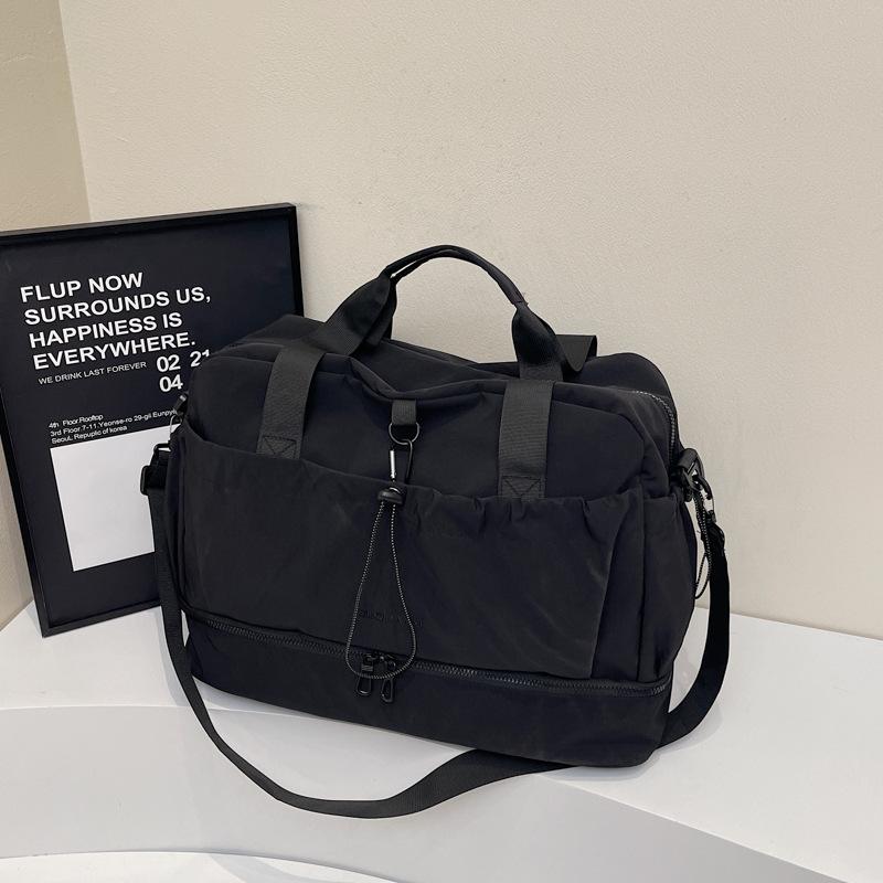 Dry and Wet Separation Fitness Bag, Men and Women, Couples, Short-distance Travel Bag, Simple Leisure, Large-capacity Shoe Compartment, Duffel Bag.