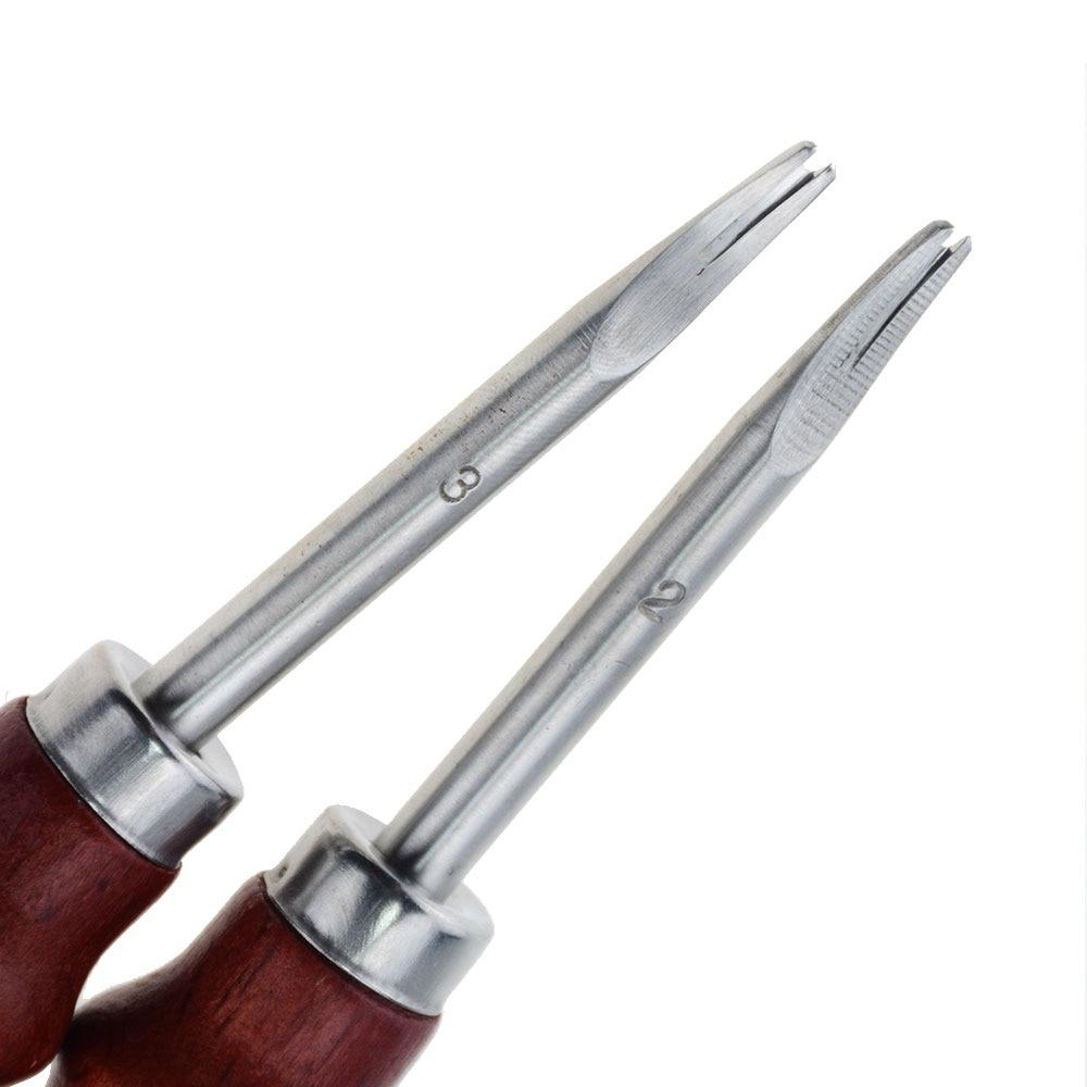 1/ 5Pcs Pack Kits Leather Edge Beveler Skiving Beveling Knife Cutting Hand Craft Tool with Wood Handle DIY Tools