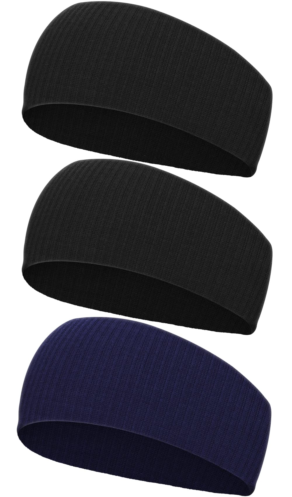 

Headband Sweatband Hair Band 3-Piece Set UPF50+ Certified Sweat-Absorbent Quick-Drying Gentle on Skin Hair Turban for Sports Face Washing Breathable